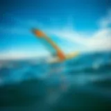 The Art of Wing Board Gliding Wing board gliding smoothly over water