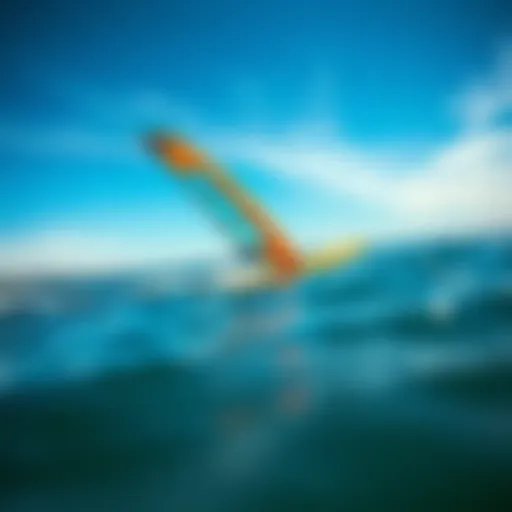 The Art of Wing Board Gliding Wing board gliding smoothly over water