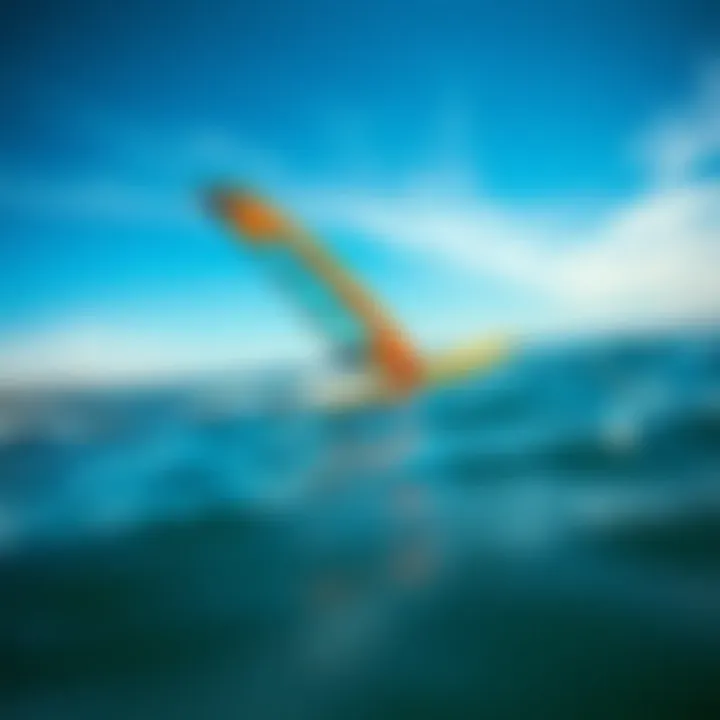 The Art of Wing Board Gliding Wing board gliding smoothly over water