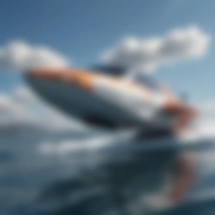 Close-up view of the innovative hydrofoil technology used in the Waydoo Flyer One