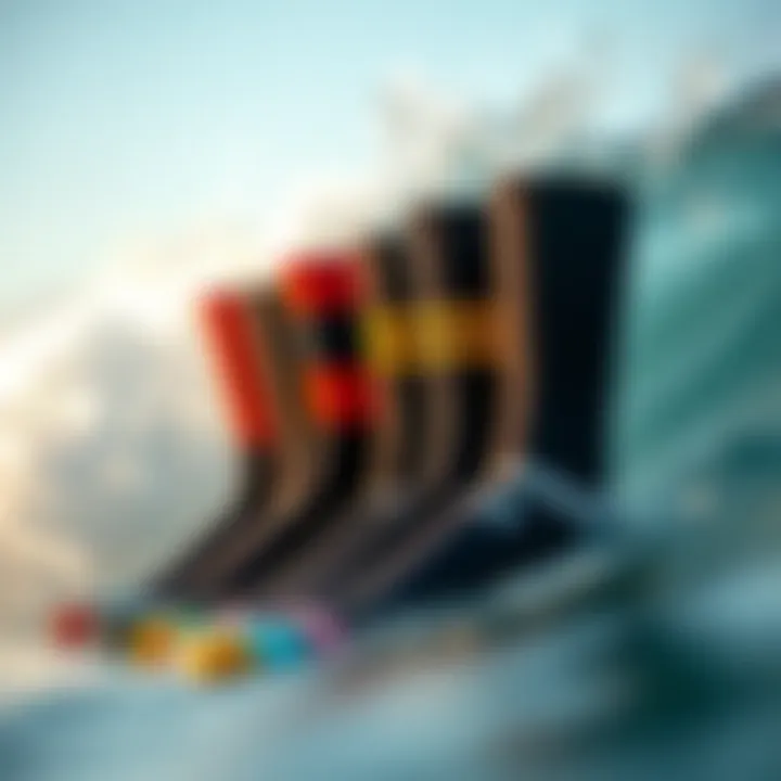 Comparing Different Styles of Wetsuit Socks Side-by-side comparison of various wetsuit sock styles