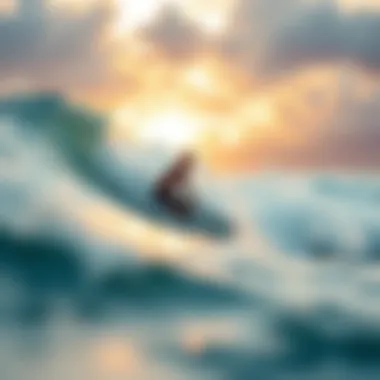 Surfer's Experience with Wetsuit Socks Surfer enjoying the ocean with wetsuit socks